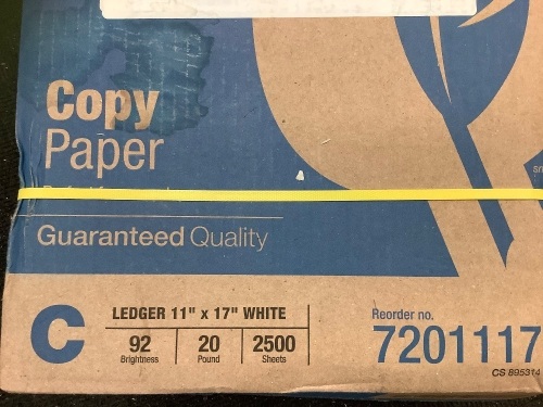 11x17 Copy Paper, 2500 Sheets, Appears New - Lot 15