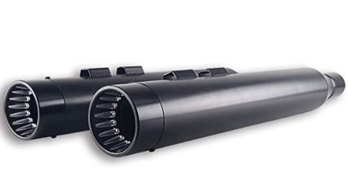 SHARKROAD Super Loud Version Black 4.5” Slip On Mufflers Exhaust Pipe for Harley 2017-UP, Appears New - Lot 18