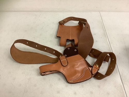 3pc Leather Holster Set, Appears New - Lot 121