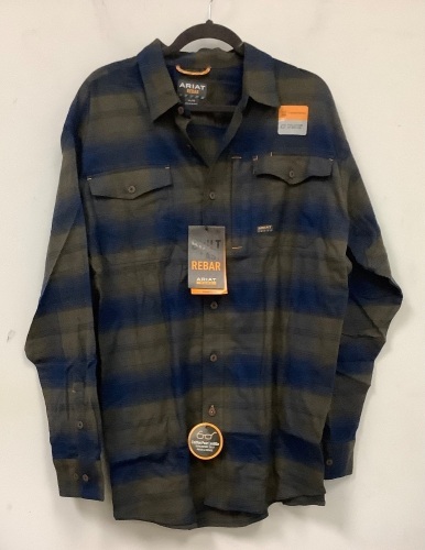 Ariat Mens Flannel Work Shirt, XL, Appears New - Lot 281