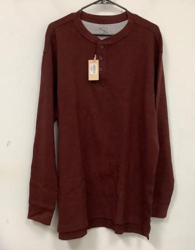 RedHead Mens Henley, LT, Appears New - Lot 322