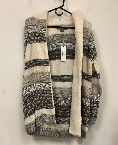 Natural Reflections Womens Hooded Cardigan, M, Appears New - Lot 353