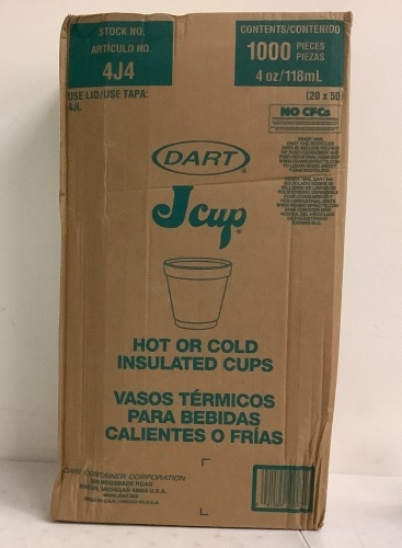 Box of 1000 4oz Insulated Cups, Appears New - Lot 385