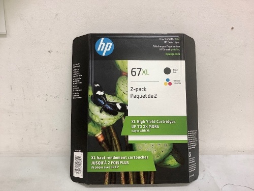HP 67XL 2 Pack Ink Cartridges, Appears New - Lot 419