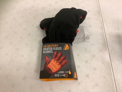 Action Heat AA Battery Heated Fleece Gloves, Unisex, Powers up, E-Commerce Return - Lot 430