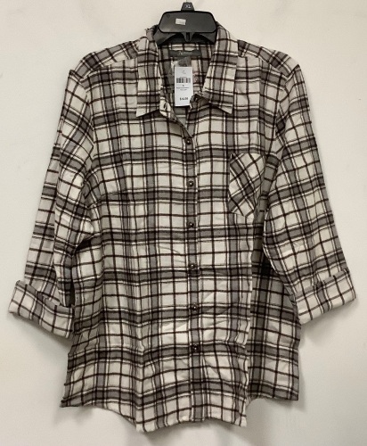 Natural Reflections Womens Flannel Shirt, XL, Appears New - Lot 478