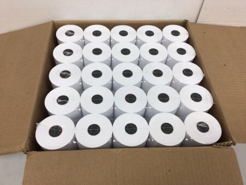 Case of Staples 1-Ply Paper Rolls, 3"x128', Appears New - Lot 514