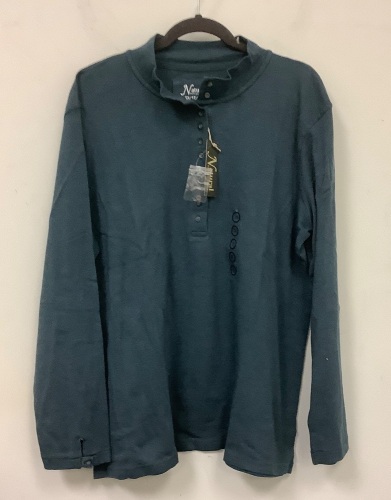 Natural Reflections 10-Button Mock Turtleneck Long-Sleeve Shirt for Ladies, 1X, Appears new - Lot 587