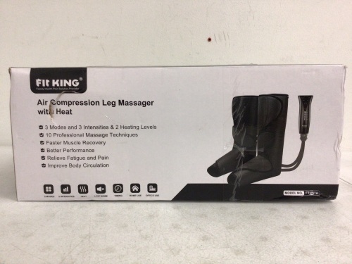 Fit King Air Compression Leg Massager w/ Heat, Powers Up, Appears New - Lot 700