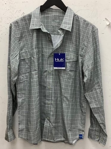 Huk Mens Button Down Shirt, M, Appears New - Lot 793