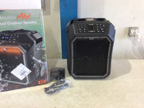 ECOXGEAR EcoBoulder MAX Rugged Waterproof Floating Portable Bluetooth Wireless 120-Watt Smart Speaker with Party Lights - Lot 45