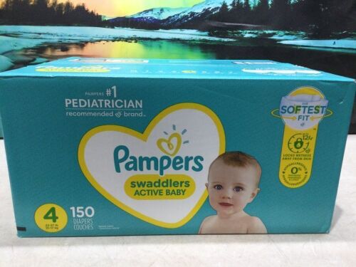 Pampers Swaddlers Active Baby Diapers, Size 4, 150 Ct  - Lot 111
