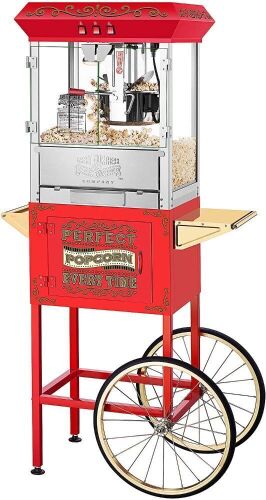 Great Northern Popcorn 10 oz Perfect Popper Popcorn Machine with Cart - No Box - Lot 130