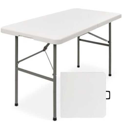 4ft Portable Folding Plastic Dining Table w/ Handle, Lock - Lot 196
