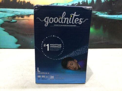 Goodnites Nighttime Underwear, Size L, 34 ct  - Lot 346