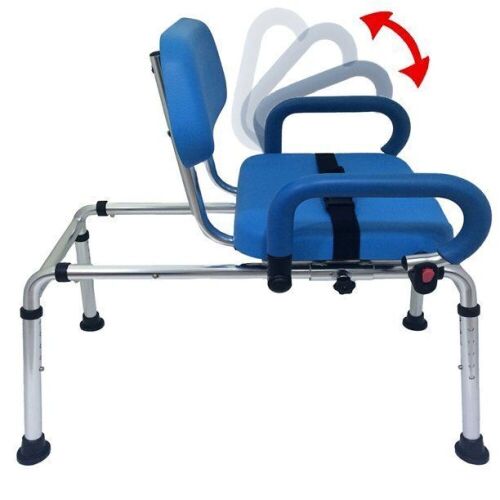 Platinum Health Carousel Sliding Transfer Bench with Swivel Seat, Premium Padded Bath Shower Chair with Pivoting Arms - Lot 347
