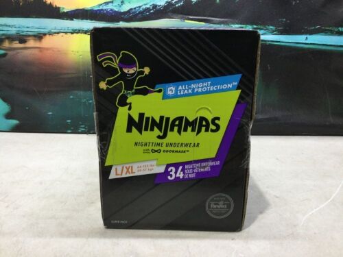 Pampers Ninjamas Nighttime Underwear, Size L/XL, 34 Ct  - Lot 366
