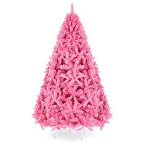 6' Pink Artificial Fir Christmas Tree w/ Foldable Stand - Lot 546