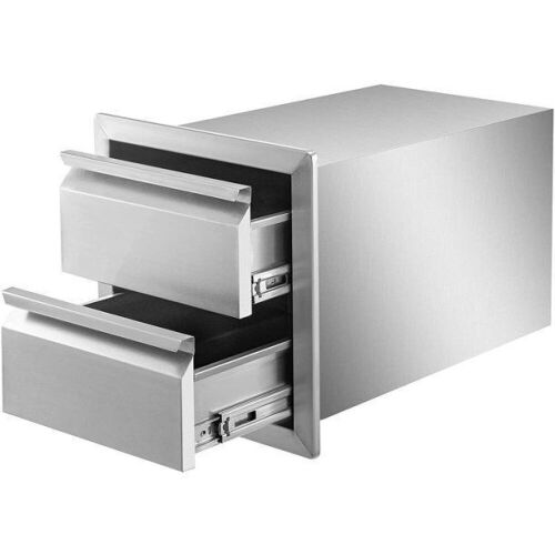 VEVOR Flush Mount Double Access Outdoor Kitchen Drawers 14"Wx16"Hx18"D - Lot 628