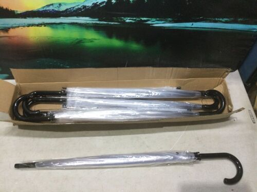 Lot of (6) Clear Stick Umbrellas  - Lot 640