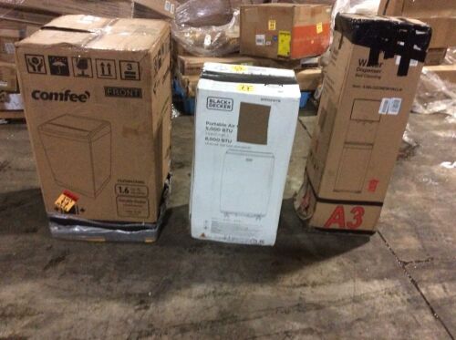 Comfee 1.6 Cu Ft Portable Washer; Black & Decker Portable Air Conditioner; & Avalon Water Dispenser  - Lot 649