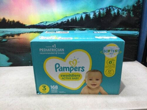 Pampers Swaddlers Active Baby Diapers, Size 3, 168 Ct  - Lot 795