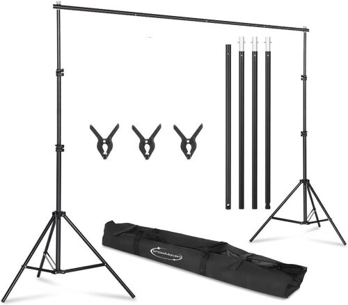 Snowmaven Backdrop Stand with 3 Clamps and Carry Bag  - Lot 862