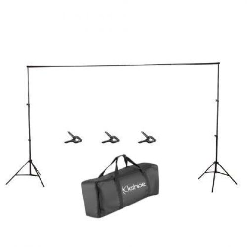 Kshioe 10' Adjustable Background Support Stand with 3 Clips  - Lot 882