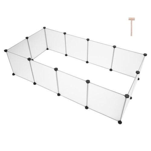 12 Panel Portable Plastic Small Pet Play Yard Fence - Lot 883