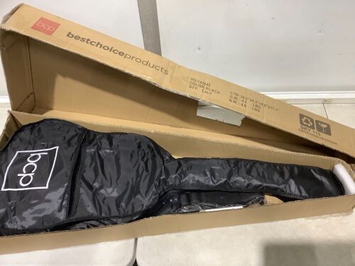 Beginner Acoustic Guitar Set w/ Case, Strap, Digital Tuner, Strings - 38in - Lot 921