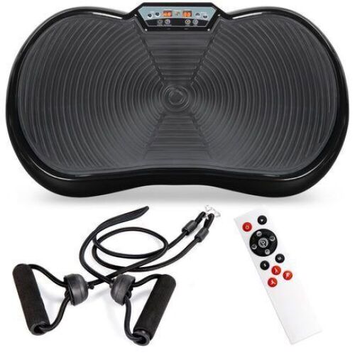Vibration Plate Exercise Machine Full Body Fitness Platform w/ Bands - Lot 1036