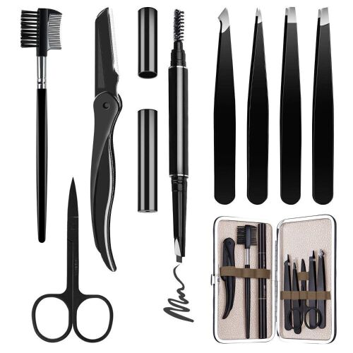 Case of (78) 8 in 1 Professional Eyebrow Grooming Sets with Travel Case - Lot 1061