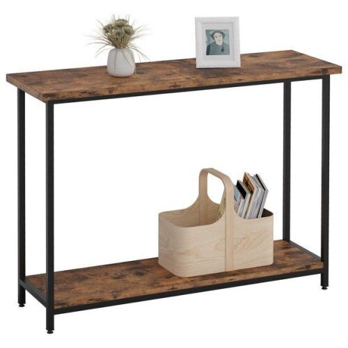 IRONCK Console Sofa Side Table, Vintage Brown - Lot 1091