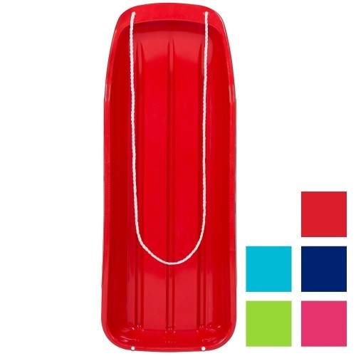 48in Kids Toboggan Snow Sled Board w/ Pull Rope, Curved Edges  - Lot 1112