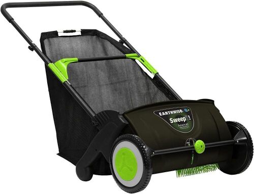 Earthwise LSW70021 21-Inch Leaf & Grass Push Lawn Sweeper - Lot 1151