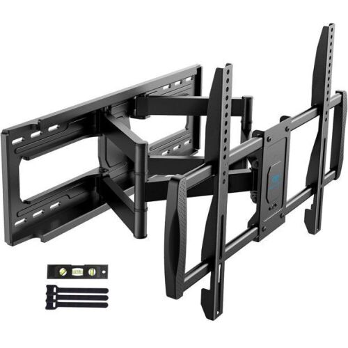 PERLESMITH TV Wall Mount Bracket Full Motion for Most 50-90 inch Flat/Curved TVs with 23.62" Extension, Holds up to 132lbs - Lot 1163