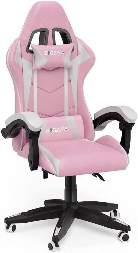 Bigzzia Gaming Swivel Heavy Duty Ergonomic Office Chair with Cushion and Reclining Back Support - Lot 1184