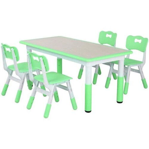 LazyBuddy Adjustable Kids Table and 4 Chairs Set  - Lot 1194