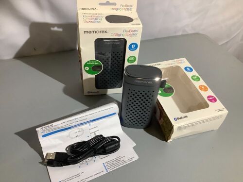 Lot of (2) Memorex Flexbeats Charging Speaker, Appears New - Lot 313