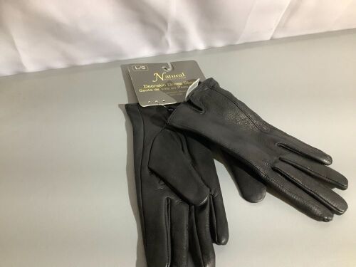 Natural Reflections Deerskin Gloves, Large, Appears New - Lot 402