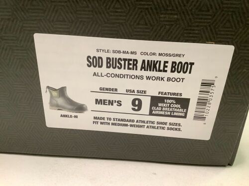 DryShod Sod buster Ankle Boot, Men's 9, Appears New - Lot 404a