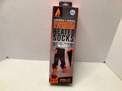 Action Heat Rechargeable 3.7 V Battery Heated Socks, XXL, Appears New - Lot 574