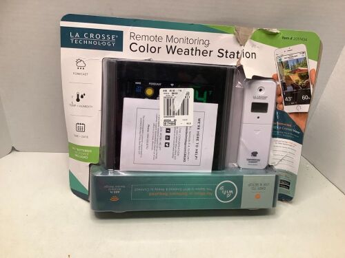 LaCrosse Remote Monitoring Color Weather Station, Appears New - Lot 588