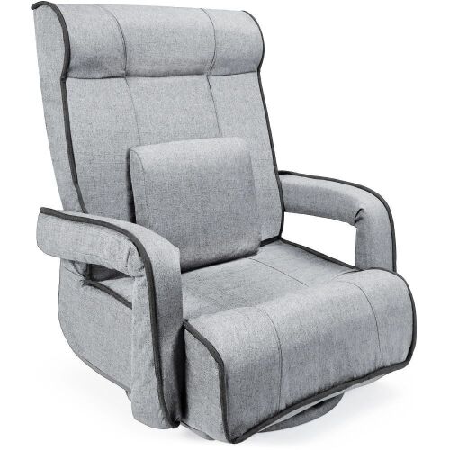Oversized Swivel Gaming Floor Chair w/ Armrest, Adjustable Backrest - Lot 1637