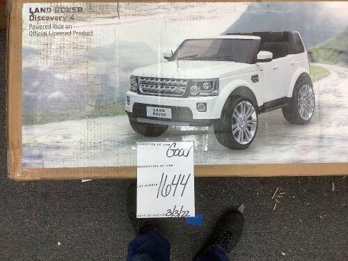 12V 2-Seater Licensed Land Rover Ride-On w/ Parent Remote Control - Lot 1644