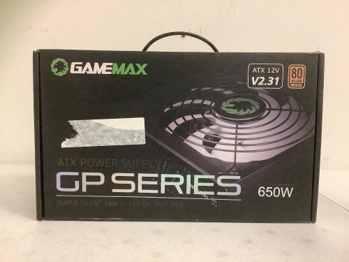 Gamemax ATX Power Supply, GP Series, Appears New - Lot 4