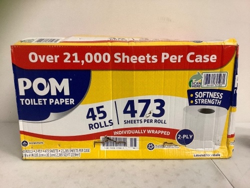 Box of POM Toilet Paper, 45 Rolls, Appears New - Lot 5