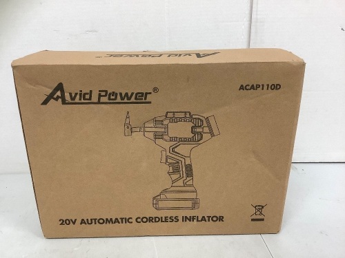 Avid Power 20V Automatic Cordless Inflator, Powers Up, E-Commerce Return - Lot 7