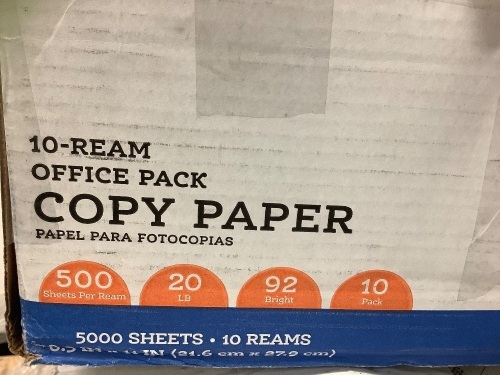 10 Ream Box of 8.5x11 Copy Paper, Appears New - Lot 11