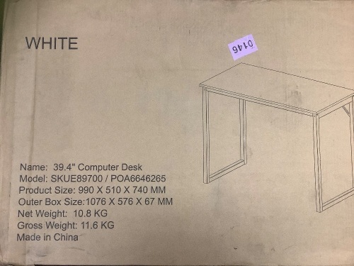 Computer Desk, E-Commerce Return - Lot 31